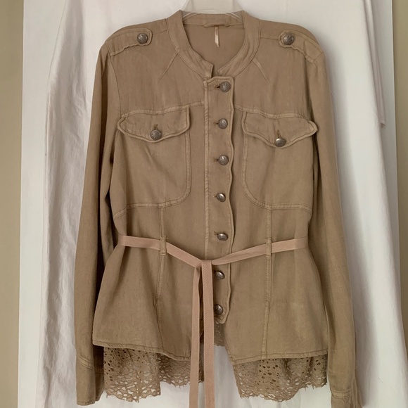 Free People Jackets & Blazers - Free People military inspired linen blend 'Emilia' jacket